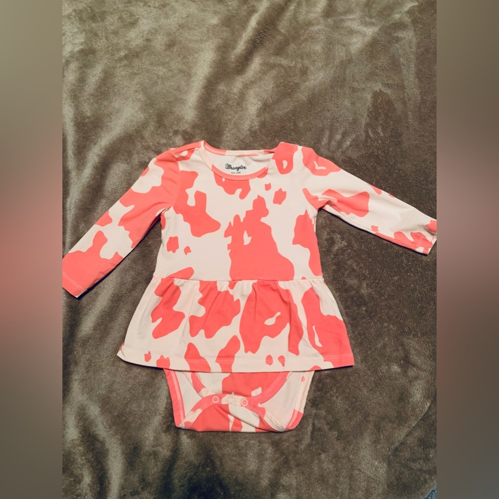 Pink cow print dress